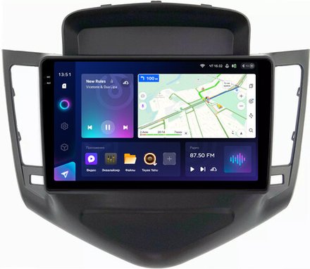 Магнитола для Chevrolet Cruze 1 2009-2012 (рамка черная) - Teyes CC3-2K QLed Android 10, ТОП процессор, SIM-слот, CarPlay