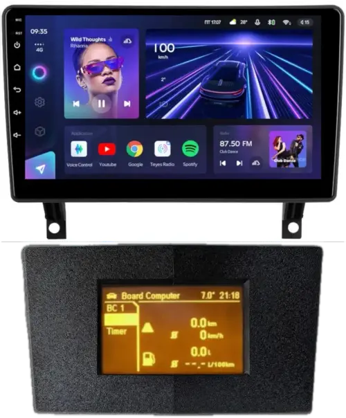 Магнитола для Opel Antara 2006-2015 (перенос БК вниз, черная) - Teyes CC3L на Android 10, 8-ядер, CarPlay, 4G SIM-слот