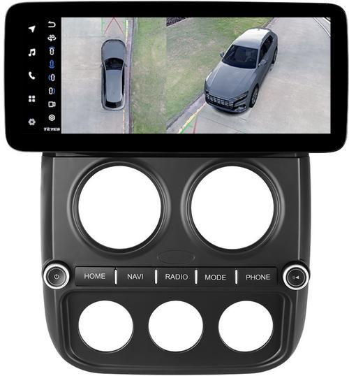 Магнитола для Jeep Compass 2011-2015 - Teyes LUX ONE 360 монитор 12.3" 2K QLED на Android 10, 6/128Гб, CarPlay, 4G SIM-слот, 4 камеры в комплекте