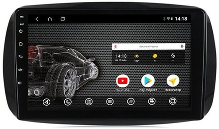 Магнитола для Smart ForTwo/ForFour 2014-2022 - AK460R9-MTK Android 10, 8-ядер, 2Гб-32Гб