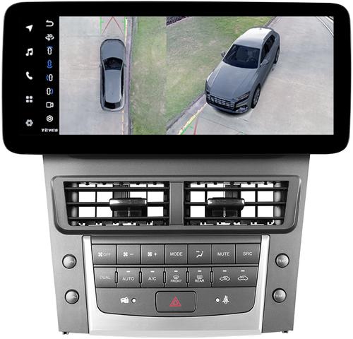 Магнитола для Lexus GS S190 2005-2012 (ШГУ цветной) - Teyes LUX ONE 360 монитор 12.3" 2K QLED на Android 10, 6/128Гб, CarPlay, 4G SIM-слот, 4 камеры в комплекте