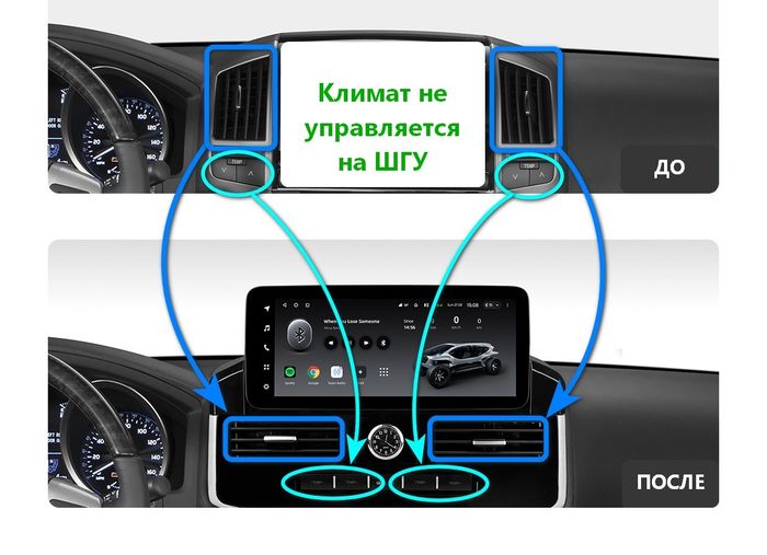 Магнитола для Toyota Land Cruiser 200 2015-2021 (с JBL и 360) - Kuberg MRW-3923 монитор 12.3" на Android 10, CarPlay, 4G SIM-слот