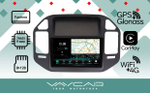 Магнитола для Mitsubishi Pajero 3, Montero 3 1999-2006 (рамка черная) - Vaycar VA47-1019-2K на Android 13, 8-ядер, 2K QLED, ТОП процессор, CarPlay, 4G SIM-слот