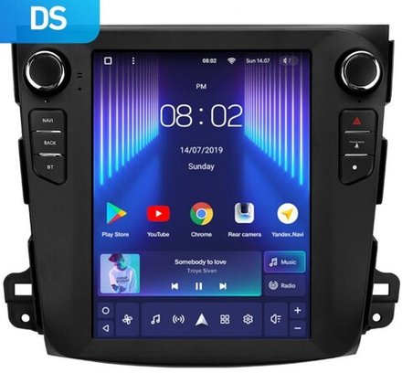 Магнитола для Mitsubishi Outlander 2 / XL 2005-2012 (Rockford) - Teyes TPRO 2 монитор 9.7" QLED в стиле "Тесла" на Android 10, TS10, 4G SIM-слот