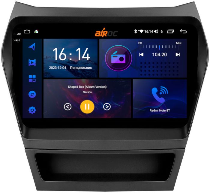 Магнитола для Hyundai Santa Fe 2012-2018 - AIROC 2K RI-2019 Android 12, QLed+2K, ТОП процессор, 8/128Гб, CarPlay, SIM-слот