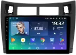 Магнитола для Toyota Vitz 2, Yaris 2 2005-2011 (рамка черная) - Teyes CC2 PLUS монитор 9" QLED, Android 10, Быстрая, SIM-слот