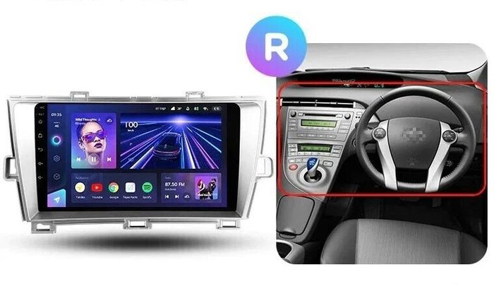 Магнитола для Toyota Prius 30 2009-2015 (правый руль) - Teyes CC2 PLUS Android 10, ТОП процессор, 4-64, SIM-слот