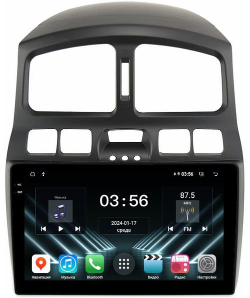 Магнитола для Hyundai Santa Fe 1 2000-2013 - FarCar DX3048M монитор 9.5" IPS на Android 13, 4+64Гб, CarPlay