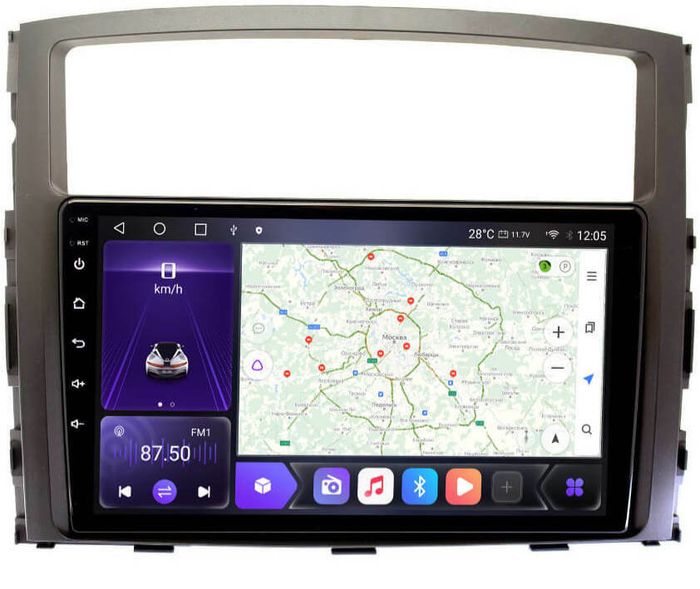 Магнитола для Mitsubishi Pajero 4 2006-2022 - Kuberg OL-9566 Android 10, 8-ядер, 4G SIM-слот