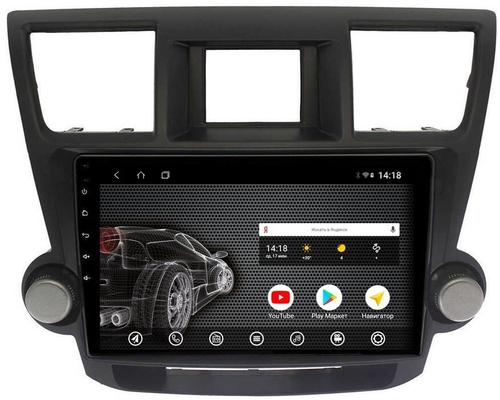 Магнитола для Toyota Highlander 2 2007-2013 XU40 - AK355R10-MTK Android 10, 8-ядер, 2Гб-32Гб (крутилки декоративные)