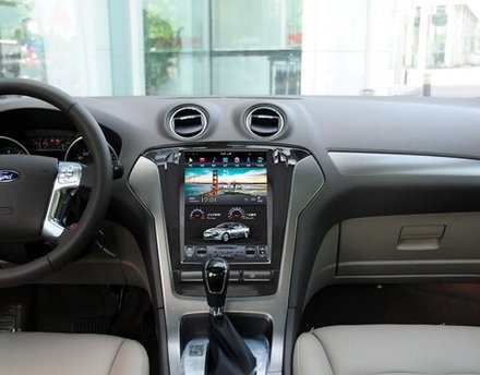 Магнитола для Ford Mondeo 4 2010-2014 (с климатом) - Kuberg ZF-1052A-Q6 вертикальный экран в стиле "Тесла" на Android 11, 8Гб+128Гб, CarPlay, 4G SIM-слот