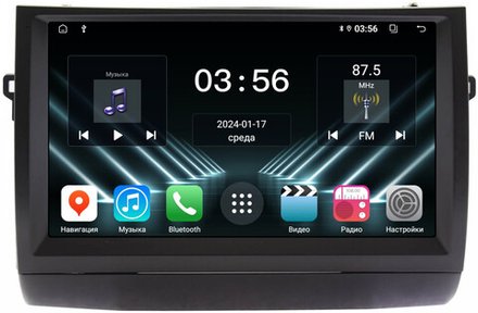 Магнитола для Toyota Prius 20 2003-2011 (вниз, авто без JBL) - FarCar DX9-9613F1L монитор 9.5" IPS на Android 13, 4+64Гб, CarPlay