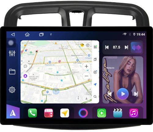 Магнитола для Renault Logan 2, Sandero 2 2014+ (рамка 10) - FarCar BX877 монитор 13" 2K QLED на Android 13, TS10, 6+128, CarPlay, 4G SIM-слот