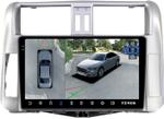 Магнитола для Toyota Land Cruiser Prado 150 2009-2013 (рамка серебро) - Teyes CC3-2K-360 на Android 10, Быстрая, 2K QLED, CarPlay, 4G SIM-слот, 4 камеры в комплекте