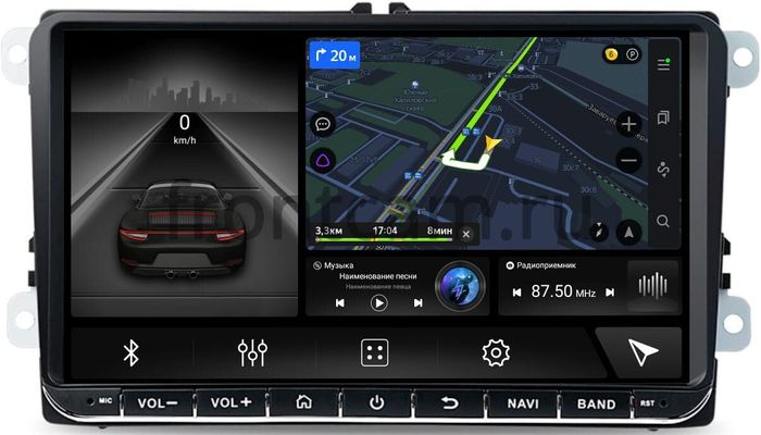 Магнитола для Volkswagen T5, T6, Tiguan, Passat, Polo, Jetta, Amarok, Golf и др., Skoda Fabia, Rapid - Canbox VW Android 10, Быстрая, Carplay, 4G SIM-слот