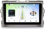Магнитола для Toyota Estima 3 2006-2016 (без 360, рамка серая) - Teyes CC4L монитор 9" IPS на Android 14, Быстрая, Snapdragon 662, CarPlay, 4G SIM-слот