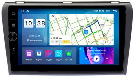 Магнитола для Mazda 3, Axela 2003-2009 - Parafar PF161LHDAV на Android 12, ТОП процессор, 3Гб+32Гб, CarPlay, 4G SIM-слот