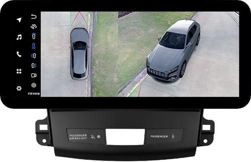 Магнитола для Mitsubishi Outlander XL, Peugeot 4007, Citroen C-Crosser (без Rockford, рамка гладкая) - Teyes LUX ONE 360 монитор 12.3" 2K QLED на Android 10, Быстрая, CarPlay, 4G SIM-слот, 4 камеры в комплекте