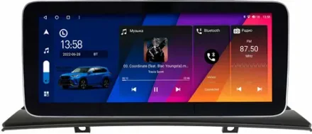 Магнитола для BMW X3 E83 2003-2010 - Canbox H-Line 2108 монитор 12.3" QLED в стиле MERCEDES на Android 10, ТОП-процессор, CarPlay, 4G SIM-слот