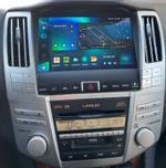 Магнитола для Toyota Harrier XU30 2003-2013, Lexus RX 2003-2009 (ШГУ цветной, рамка наверх тип 2) - FarCar S500-TS20 монитор 9.5" 2K QLED на Android 14, Быстрейшая, CarPlay, 4G SIM-слот
