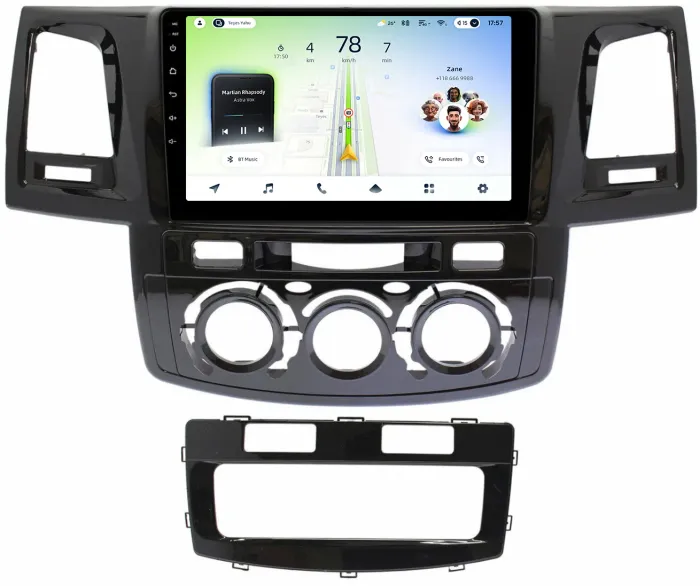 Магнитола для Toyota HiLux 7 2011-2015 - Teyes CC4L-DTS монитор 9" IPS на Android 14, Быстрая, Snapdragon 662, CarPlay, 4G SIM-слот