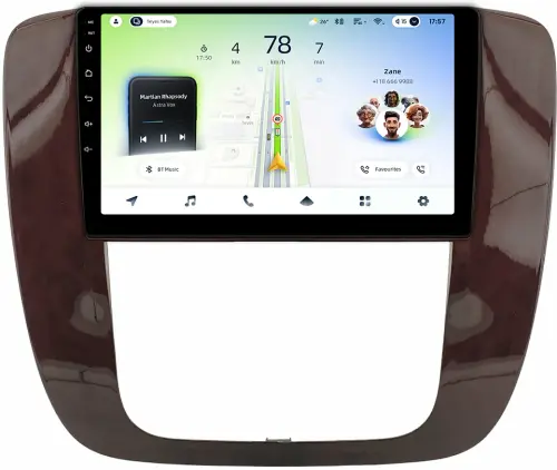 Магнитола для Chevrolet Tahoe 900 2006-2014 (рамка дерево) - Teyes CC4L монитор 9" IPS на Android 14, Snapdragon 662, CarPlay, 4G SIM-слот