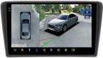 Магнитола для Skoda Rapid 1 2012-2020 (рамка тип 1) - FarCar BX9-360-9580F1 монитор 9.5" 2K QLED на Android 13, Быстрая, CarPlay, 4G SIM-слот, 4 камеры в комплекте