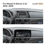 Магнитола для Mazda 6 GJ 2012-2015 - Teyes LUX ONE 360 монитор 12.3" 2K QLED на Android 10, CarPlay, 4G SIM-слот, 6/128 ГБ, 4 камеры в комплекте