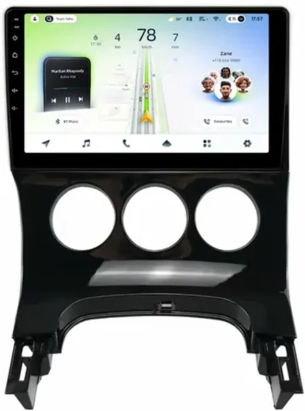 Магнитола для Peugeot 3008 2010-2017 (кондиционер) - Teyes CC4L монитор 9" IPS на Android 14, Snapdragon 662, CarPlay, 4G SIM-слот