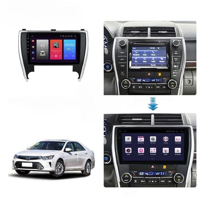 Магнитола для Toyota Camry 2014-2018 (USA) - Kuberg SF-1608A QLed, Android 13, TS20, CarPlay, SIM-слот
