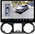 Магнитола для Jeep Wrangler 3 2014-2018 - Teyes CC3-2K-360 монитор 13" 2K QLED на Android 10, 6+128Гб, CarPlay, 4G SIM-слот, 4 камеры в комплекте