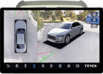 Магнитола для Honda Airwave 2005-2010 - Teyes CC3-2K-360 монитор 13" 2K QLED на Android 10, 6Гб+128Гб, CarPlay, 4G SIM-слот, 4 камеры в комплекте