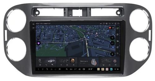 Магнитола для Volkswagen Tiguan 2011-2017 (рамка серая) - Kuberg OL-9908-2 QLed+2K, Android 13, UIS7870 (DUDU7), CarPlay, SIM-слот