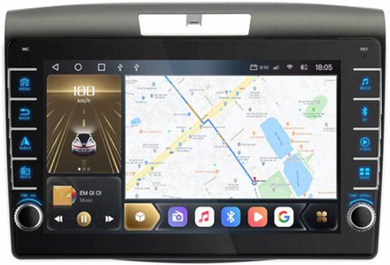 Магнитола для Honda CR-V 4 2012-2016 - Kuberg SF-9641 (кнопки и крутилки), Android 12, TS10, CarPlay, 4G SIM-слот