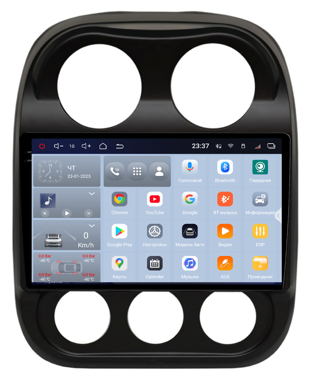 Магнитола для Jeep Compass 2011-2015 - Redpower 85316 PRO/PROmax ТОП звук, 2K QLED, Android 14, CarPlay, 4G SIM-слот