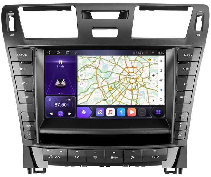 Магнитола для Lexus LS460 2006-2009 (до рестайлинга, рамка 10) - Kuberg SF-1303-2-A Android 10, 8-ядер, Carplay, 4G SIM-слот