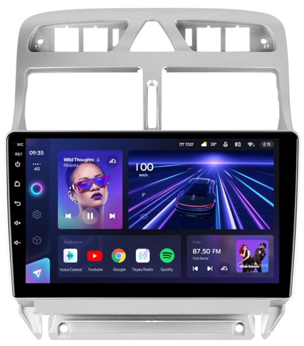 Магнитола для Peugeot 307 2001-2008 - Teyes CC3L на Android 10, 8-ядер, CarPlay, 4G SIM-слот