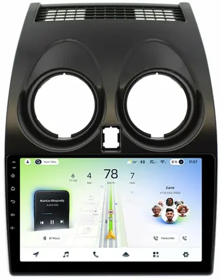 Магнитола для Nissan Qashqai J10 2006-2013, Dualis - Teyes CC4L монитор 9" IPS на Android 14, Snapdragon 662, CarPlay, 4G SIM-слот