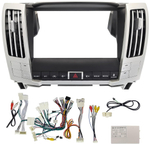 Магнитола для Toyota Harrier XU30 2003-2013, Lexus RX 2003-2009 (ШГУ цветной, рамка наверх тип 2) - FarCar BM9-9660F2 монитор 9.5" QLED на Android 14, TS10, 4+32Гб, CarPlay, 4G SIM-слот