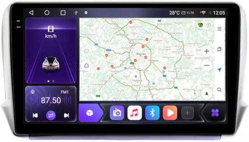 Магнитола для Peugeot 208/2008 2013-2019 - Kuberg OL-1964 QLed+2K, Android 12, TS10,  CarPlay, 4G SIM-слот