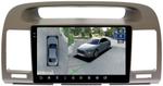 Магнитола для Toyota Camry 30 2001-2006 (рамка оливковая) - FarCar BX9-360-8200L монитор 9.5" 2K QLED на Android 13, Быстрая, CarPlay, 4G SIM-слот, 4 камеры в комплекте