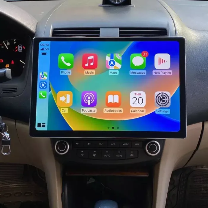 Магнитола в рамку LUX, 9" или 10" с экраном 13" QLED+2K - Kuberg на Android 12, TS10, 4G SIM-слот, CarPlay