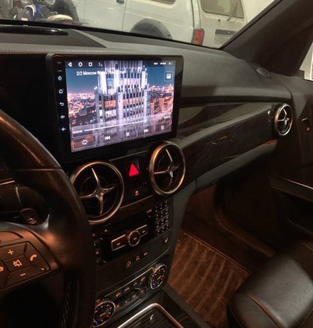 Магнитола для Mercedes-Benz GLK X204 2012-2015 NTG 4.5 - FarCar 9590 монитор 9.5" QLED на Android 14, TS18, CarPlay, 4G SIM-слот