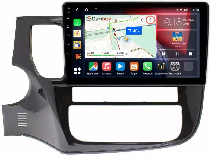 Магнитола для Mitsubishi Outlander 3 2012-2022 - Canbox 10-493 Qled, Android 10, ТОП процессор, 4G SIM-слот