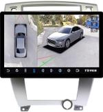 Магнитола для Hyundai Tucson 1 2004-2009 (рамка серебро) - Teyes CC3-2K-360 монитор 13" 2K QLED на Android 10, 6Гб+128Гб, CarPlay, 4G SIM-слот, 4 камеры в комплекте