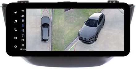 Магнитола для Hyundai Tucson 3 2015-2018 (штатная КЗВ, рамка черная) - Teyes LUX ONE 360 монитор 12.3" 2K QLED на Android 10, 6Гб+128Гб, CarPlay, 4G SIM-слот, 4 камеры в комплекте