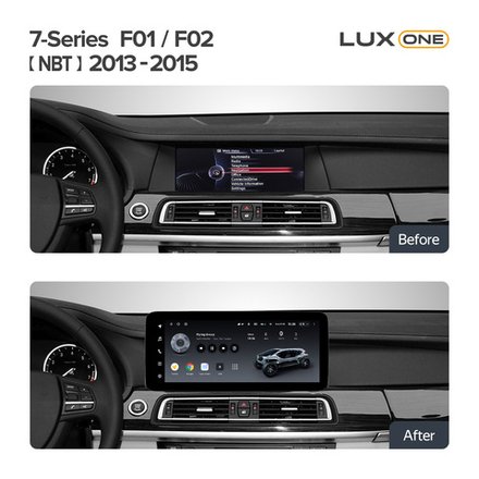 Магнитола для BMW 7 F01 2012-2015 NBT - Teyes LUX ONE ROUND монитор 12.3" 2K QLED на Android 10, CarPlay, 4G SIM-слот