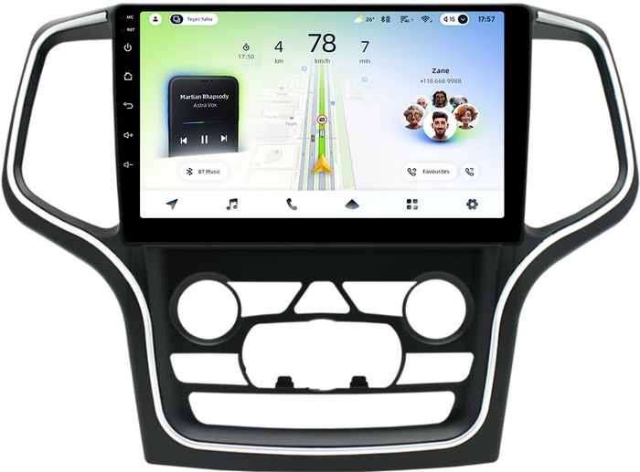 Магнитола для Jeep Grand Cherokee WK2 2013-2021 (ШГУ 8.4") - Teyes CC4L монитор 10" IPS на Android 14, Snapdragon 662, CarPlay, 4G SIM-слот