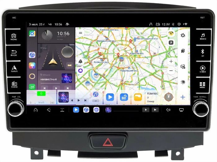 Магнитола для Infiniti EX25, EX37, QX50 2010-2017 - Kuberg KP-9250-FW (кнопки и крутилки) Android 13, Быстрая, CarPlay, 4G SIM-слот