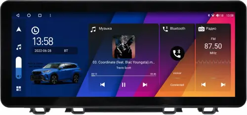 Магнитола для Honda CR-V 5 2017-2022 - Canbox H-Line 0037 монитор 12.3" QLED в стиле Audi на Android 10, ТОП-процессор, CarPlay, 4G SIM-слот